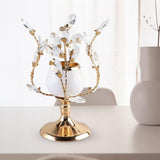 Maxbell Gold Crystal Candle Holder Wedding Living Room Banquet Candlestick Event S
