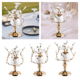 Maxbell Gold Crystal Candle Holder Wedding Living Room Banquet Candlestick Event S