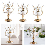 Maxbell Gold Crystal Candle Holder Wedding Living Room Banquet Candlestick Event S