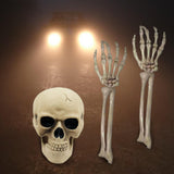 Maxbell Skeleton Animated Props Hand Arms Halloween Head Skull for Lawn Mantel