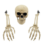 Maxbell Skeleton Animated Props Hand Arms Halloween Head Skull for Lawn Mantel