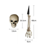 Maxbell Skeleton Animated Props Hand Arms Halloween Head Skull for Lawn Mantel