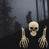 Maxbell Skeleton Animated Props Hand Arms Halloween Head Skull for Lawn Mantel