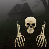 Maxbell Skeleton Animated Props Hand Arms Halloween Head Skull for Lawn Mantel