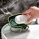 Maxbell Self Draining Soap Dish Holder Soap Storage Rack for Shower Green