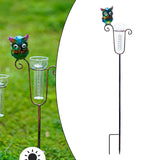 Maxbell Garden Rain Measurement Yard Stake for Lawn Pathway Yard Owl