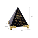 Maxbell Crystal Obsidian Pyramid Figurine Sculpture for Yoga Meditaion Decor 8cm