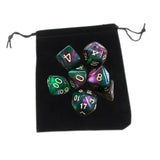 Maxbell Acrylic Dices D10 D4 Dices Game D12 with Storage Pouch  Party Game Green