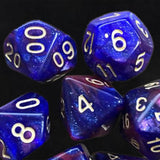 Maxbell Acrylic Dices D10 D4 Dices Game D12 with Storage Pouch  Party Game Blue
