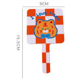 Maxbell Compact Handheld Mirror Single Sided Square Gift for Women Girls Orange