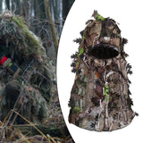 Maxbell Ghillie Headwear Camouflage Leafy Hat for Halloween Cosplay Turkey Grey