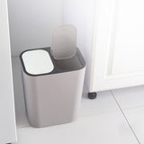 Maxbell 15 Liter Wet and Dry Dual Trash Can Recycling Waste Bin for Kitchen Grey