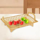 Maxbell Nordic Style Fruit Golden with Handle Table Organizer for Kitchen Small