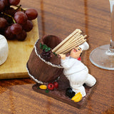 Maxbell Chef Figurines Toothpick Holder Toothpick Container for Tabletop Front