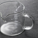 Maxbell Glass Measuring Cup Double Spouts Espresso Cup Drinkware for Wine Coffee Bar 75ml