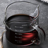 Maxbell Glass Measuring Cup Double Spouts Espresso Cup Drinkware for Wine Coffee Bar 150ml
