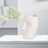 Maxbell Modern Minimalist Ceramic Flower Vase Decorative Art Vases Ornament Head
