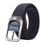 Maxbell Women Wild Stretch Jeans Belt Men Casual Bel College Nylon Belt Navy