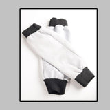 Maxbell Welding Sleeves with Elastic Cuff Heat Resistant Artificial Leather White