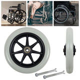 Maxbell 2Pcs 6inches Front Wheel with Screws Smooth Wheels Universal Parts  3.5cm to 4cm Gray