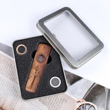 Maxbell Harmonica Flutes Wind Instrument with Case Wooden Kazoo Walnut