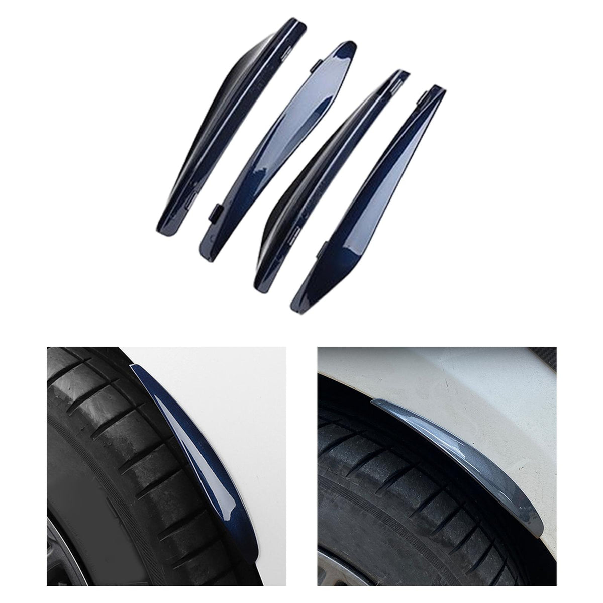 Maxbell Car Invisible Flaps Flasp ABS Fits for No Drilling Required Blue