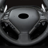 Maxbell 5 Pieces Steering Wheel Trim Sequins Frame for G37 10-13 Automobile