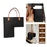 Maxbell Stair Organizer Basket Felt for Wooden Stairs Staircase Carpeted black
