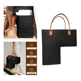 Maxbell Stair Organizer Basket Felt for Wooden Stairs Staircase Carpeted black