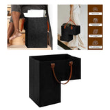 Maxbell Stair Organizer Basket Felt for Wooden Stairs Staircase Carpeted black