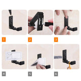 Maxbell Wall Hooks Adhesive Hanging Tiles Home Hat Doors Folding Coat Hook Black