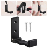 Maxbell Wall Hooks Adhesive Hanging Tiles Home Hat Doors Folding Coat Hook Black