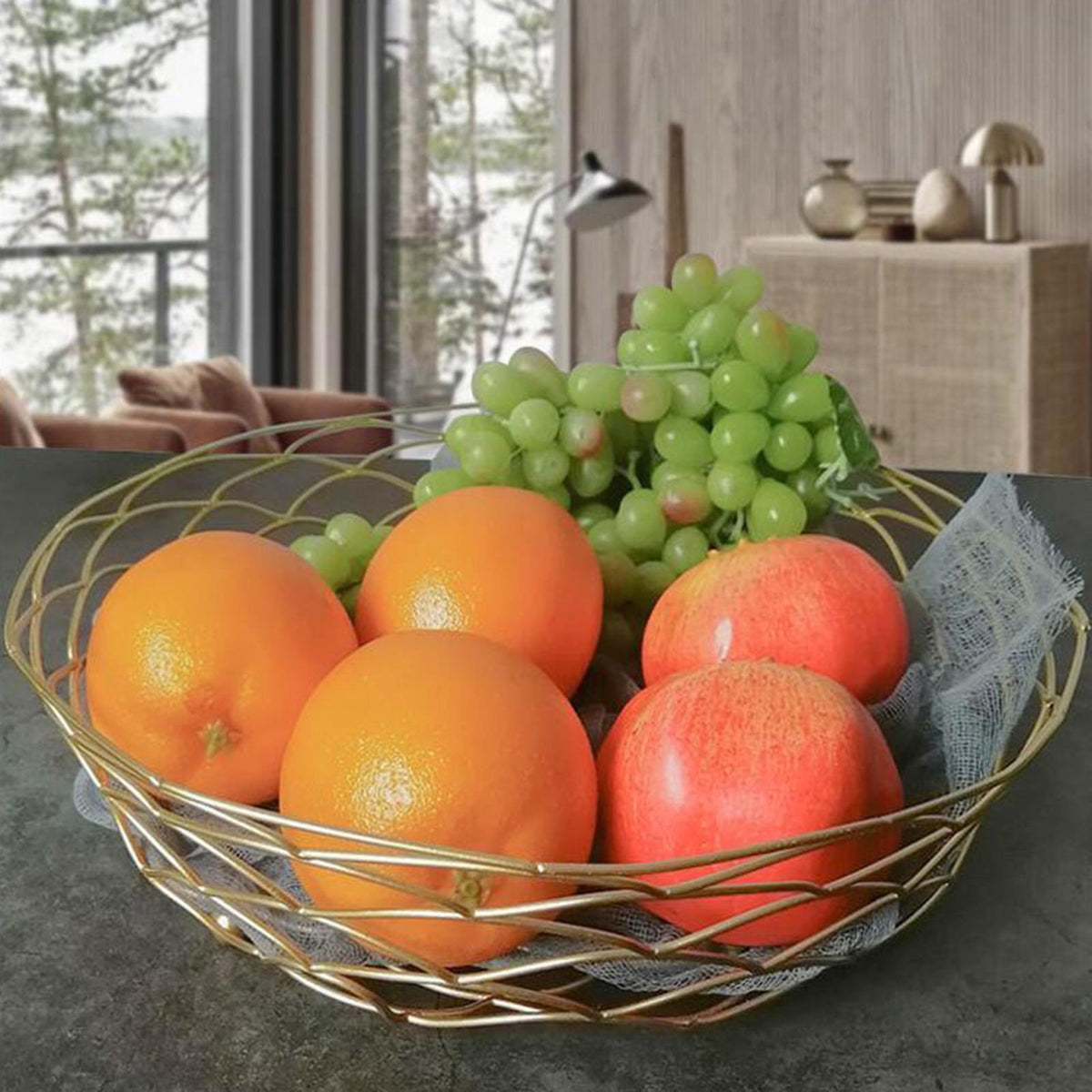 Maxbell Fruit Basket Bowl Storage Tray Organizer Detachable 29.5cmx8cm 1 Tier