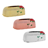 Maxbell Rose Embossing Tissue Box for Desk Table Sleek Opening  Golden