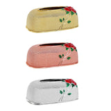 Maxbell Rose Embossing Tissue Box for Desk Table Sleek Opening  Golden