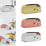 Maxbell Rose Embossing Tissue Box for Desk Table Sleek Opening  Golden
