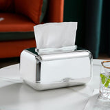 Maxbell ARC Corners Tissue Box Napkin Holder Multifunctional Container Silver