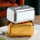 Maxbell ARC Corners Tissue Box Napkin Holder Multifunctional Container Silver