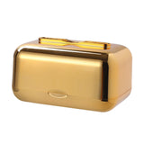 Maxbell ARC Corners Tissue Box Napkin Holder Multifunctional Container Golden