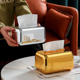 Maxbell ARC Corners Tissue Box Napkin Holder Multifunctional Container Golden