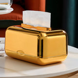 Maxbell ARC Corners Tissue Box Napkin Holder Multifunctional Container Golden