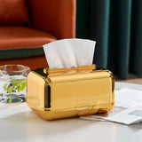 Maxbell ARC Corners Tissue Box Napkin Holder Multifunctional Container Golden