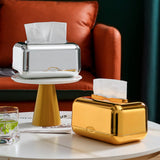 Maxbell ARC Corners Tissue Box Napkin Holder Multifunctional Container Golden