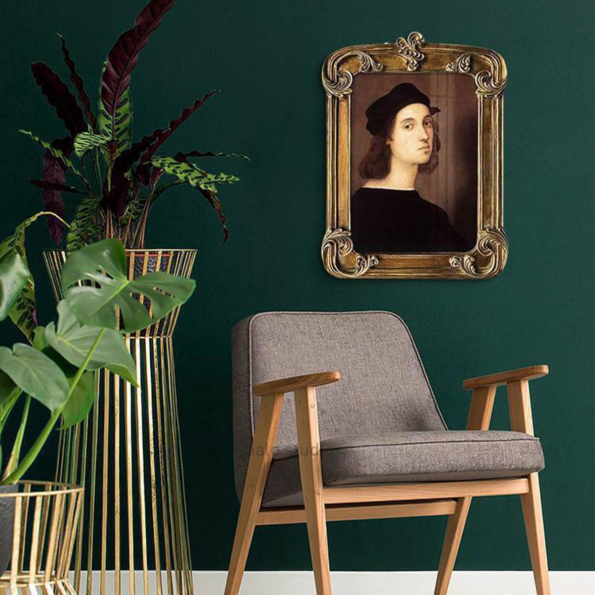 Maxbell Antique Photo Frame Decoration Arts Portrait Resin Ornate Picture Holder 12inches