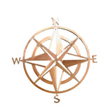 Maxbell Metal Nautical Compass Wall Hanging for Bedroom Living Room light brown