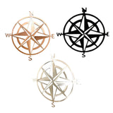 Maxbell Metal Nautical Compass Wall Hanging for Bedroom Living Room light brown