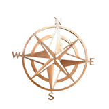 Maxbell Metal Nautical Compass Wall Hanging for Bedroom Living Room light brown