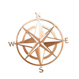 Maxbell Metal Nautical Compass Wall Hanging for Bedroom Living Room light brown