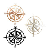 Maxbell Metal Nautical Compass Wall Hanging for Bedroom Living Room light brown