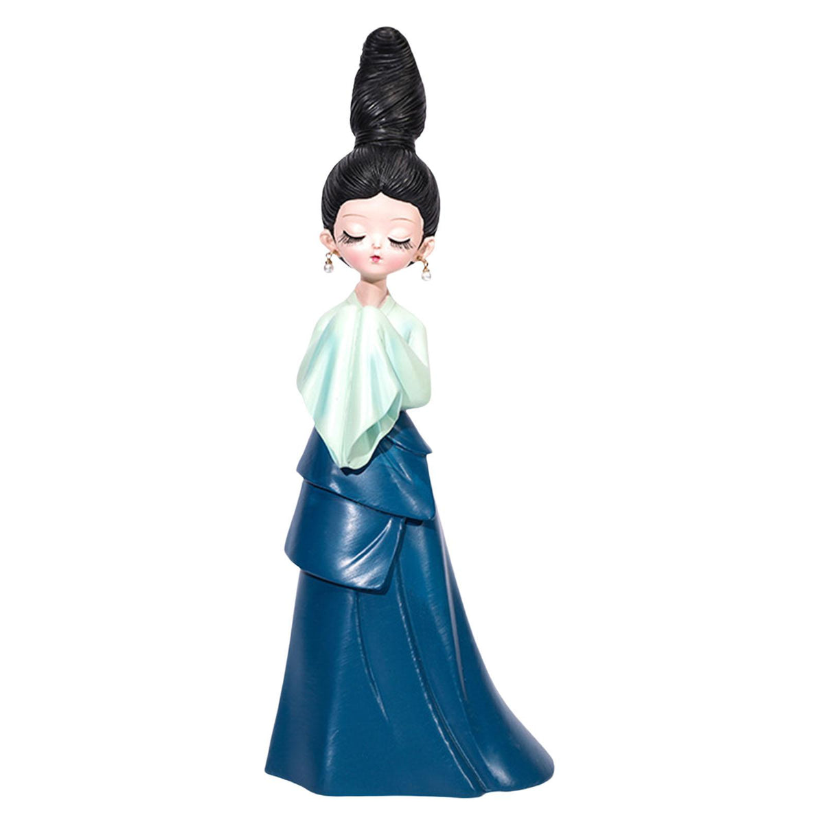 Maxbell Resin Lady Dancer Statues Crafts Art, for Housewarming Tabletop Decoration Hands Together
